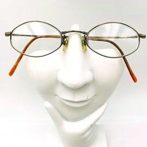 MARCHON FLEXON BRONZE METAL OVAL FRAMES SUNGLASSES